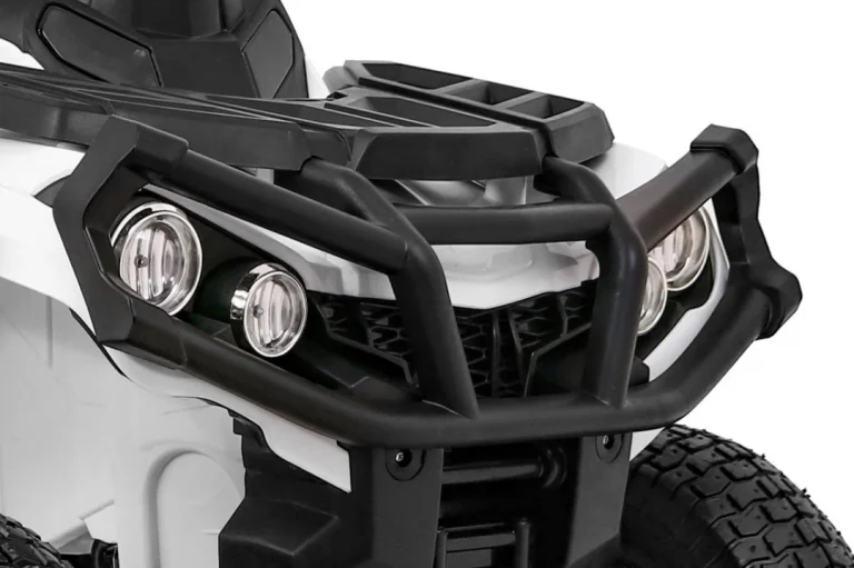 Dječji Atv Air Quad Na Baterije, Bijeli + Gume Na Napuhavanje + Mp3 Radio + Spori Start, Bijela Quad Na Akumulator 12
