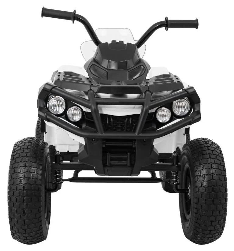 Dječji Atv Air Quad Na Baterije, Bijeli + Gume Na Napuhavanje + Mp3 Radio + Spori Start, Bijela Quad Na Akumulator 3