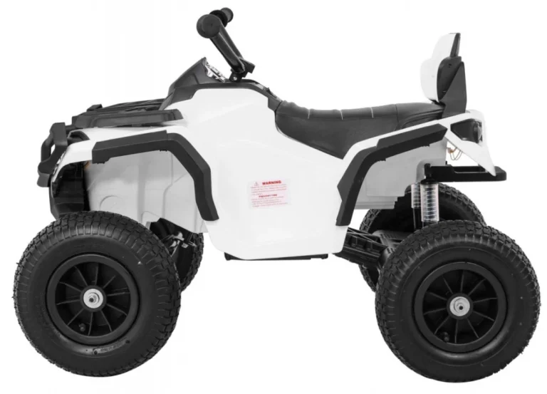 Dječji Atv Air Quad Na Baterije, Bijeli + Gume Na Napuhavanje + Mp3 Radio + Spori Start, Bijela Quad Na Akumulator 4