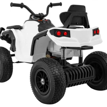 Dječji Atv Air Quad Na Baterije, Bijeli + Gume Na Napuhavanje + Mp3 Radio + Spori Start, Bijela Quad Na Akumulator 5