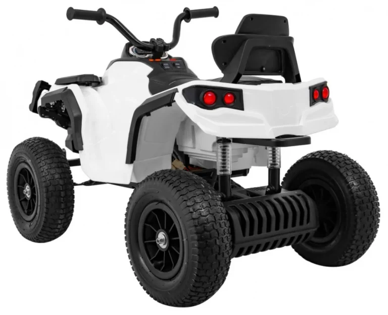 Dječji Atv Air Quad Na Baterije, Bijeli + Gume Na Napuhavanje + Mp3 Radio + Spori Start, Bijela Quad Na Akumulator 5