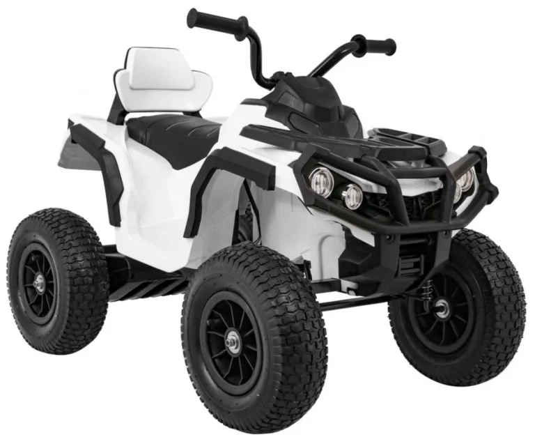 Dječji Atv Air Quad Na Baterije, Bijeli + Gume Na Napuhavanje + Mp3 Radio + Spori Start, Bijela Quad Na Akumulator 9