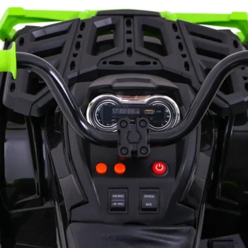 Dječji Atv Air Quad Na Baterije, Crno Zeleni + Gume Na Napuhavanje + Mp3 Radio + Spori Start Quad Na Akumulator 10