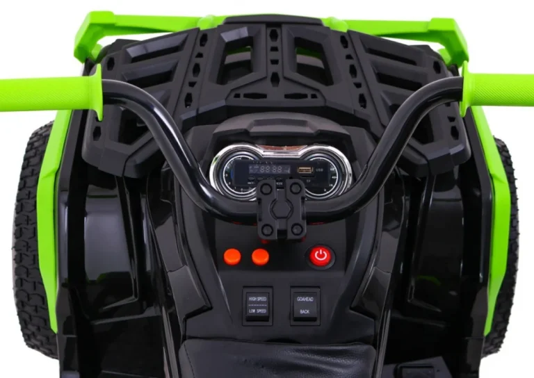 Dječji Atv Air Quad Na Baterije, Crno Zeleni + Gume Na Napuhavanje + Mp3 Radio + Spori Start Quad Na Akumulator 10