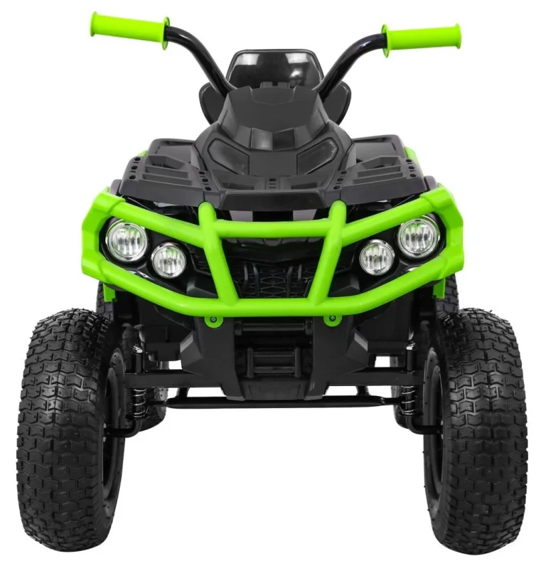 Dječji Atv Air Quad Na Baterije, Crno Zeleni + Gume Na Napuhavanje + Mp3 Radio + Spori Start Quad Na Akumulator 3