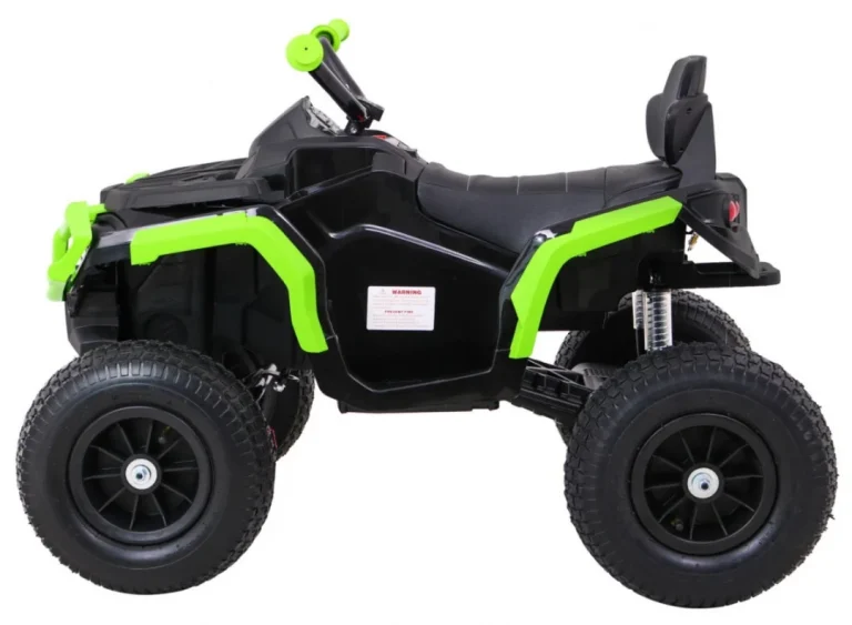 Dječji Atv Air Quad Na Baterije, Crno Zeleni + Gume Na Napuhavanje + Mp3 Radio + Spori Start Quad Na Akumulator 4