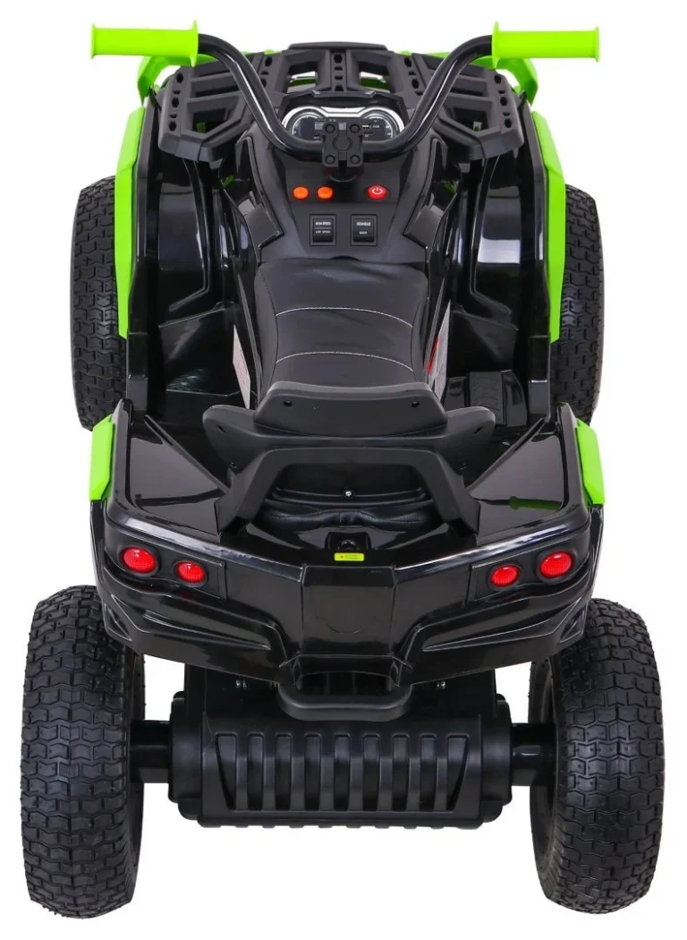 Dječji Atv Air Quad Na Baterije, Crno Zeleni + Gume Na Napuhavanje + Mp3 Radio + Spori Start Quad Na Akumulator 6