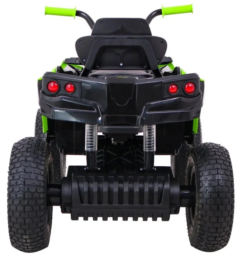 Dječji Atv Air Quad Na Baterije, Crno Zeleni + Gume Na Napuhavanje + Mp3 Radio + Spori Start Quad Na Akumulator 7