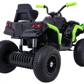 Dječji Atv Air Quad Na Baterije, Crno Zeleni + Gume Na Napuhavanje + Mp3 Radio + Spori Start Quad Na Akumulator 8