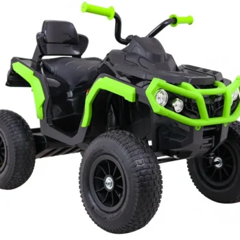 Dječji Atv Air Quad Na Baterije, Crno Zeleni + Gume Na Napuhavanje + Mp3 Radio + Spori Start Quad Na Akumulator 9