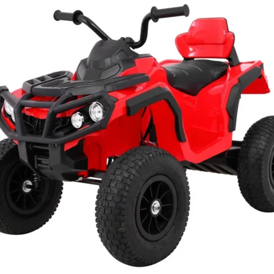Dječji Atv Air Quad Na Baterije, Crveni + Gume Na Napuhavanje + Mp3 Radio + Spori Start, Crvena Quad Na Akumulator 1