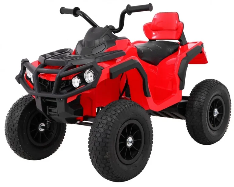 Dječji Atv Air Quad Na Baterije, Crveni + Gume Na Napuhavanje + Mp3 Radio + Spori Start, Crvena Quad Na Akumulator 1