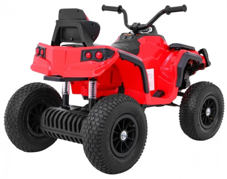Dječji Atv Air Quad Na Baterije, Crveni + Gume Na Napuhavanje + Mp3 Radio + Spori Start, Crvena Quad Na Akumulator 7