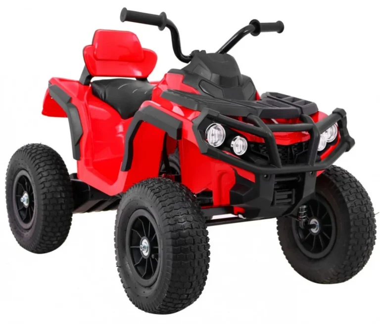 Dječji Atv Air Quad Na Baterije, Crveni + Gume Na Napuhavanje + Mp3 Radio + Spori Start, Crvena Quad Na Akumulator 8