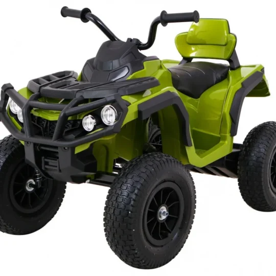 Dječji Atv Air Quad Na Baterije, Zeleni + Gume Na Napuhavanje + Mp3 Radio + Spori Start, Zelena Quad Na Akumulator 1