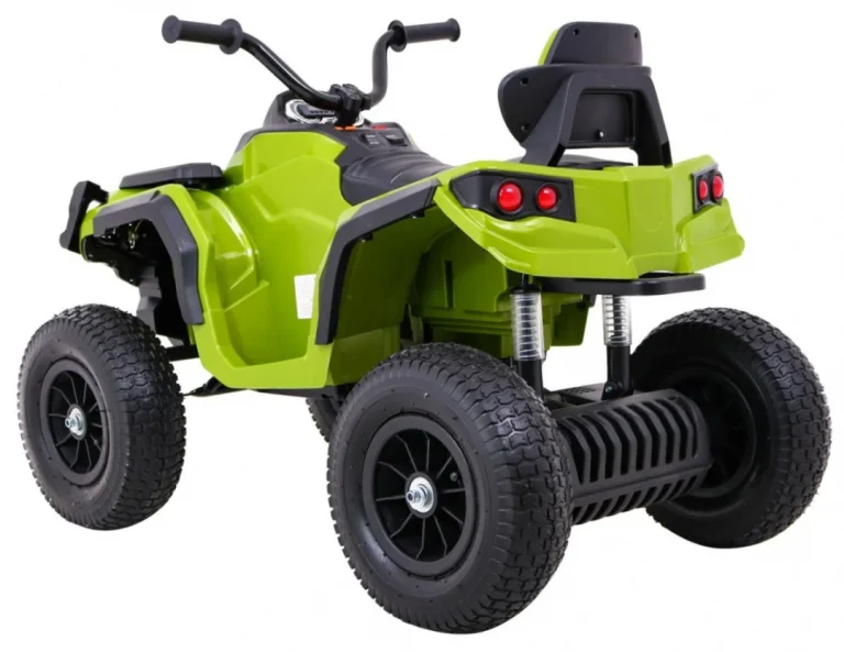 Dječji Atv Air Quad Na Baterije, Zeleni + Gume Na Napuhavanje + Mp3 Radio + Spori Start, Zelena Quad Na Akumulator 5