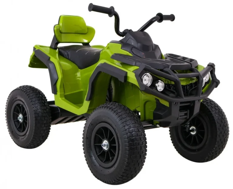 Dječji Atv Air Quad Na Baterije, Zeleni + Gume Na Napuhavanje + Mp3 Radio + Spori Start, Zelena Quad Na Akumulator 8