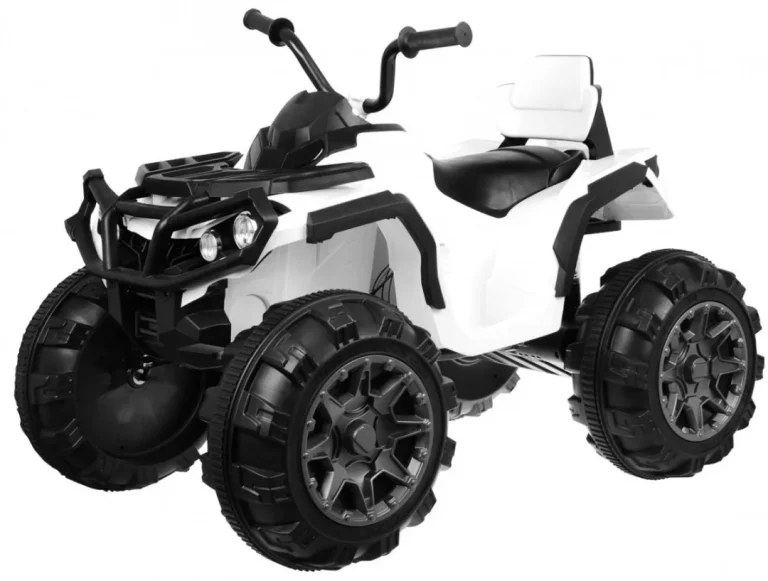 Dječji Atv Quad Na Baterije Bijeli + Eva Kotači + Mp3 Radio + Led + Spori Start, Bijela 1
