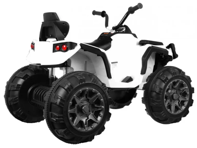 Dječji Atv Quad Na Baterije Bijeli + Eva Kotači + Mp3 Radio + Led + Spori Start, Bijela 2