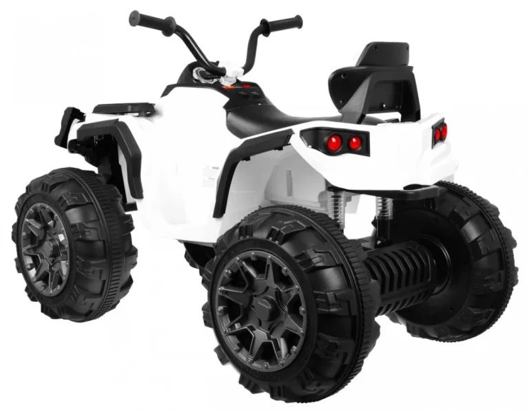 Dječji Atv Quad Na Baterije Bijeli + Eva Kotači + Mp3 Radio + Led + Spori Start, Bijela 3