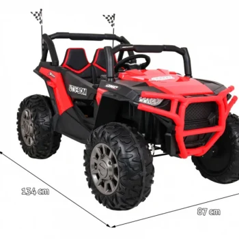 Dječji Buggy Racer Crveni + 4x4 Pogon + Daljinski Upravljač + Spori Start + Nosač Za, Crvena 2