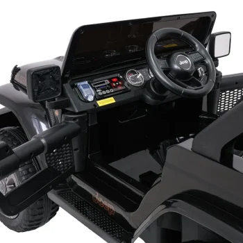Dječji Jeep Wrangler Rubicon Lift Crni Auto Na Akumulator 25