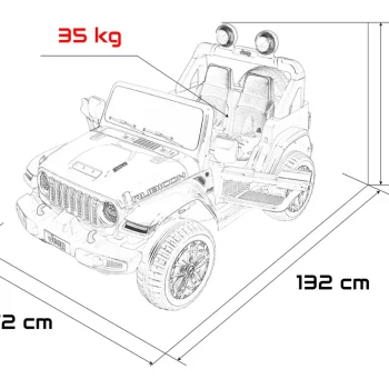 Dječji Jeep Wrangler Rubicon Lift Crveni Auto Na Akumulator 2