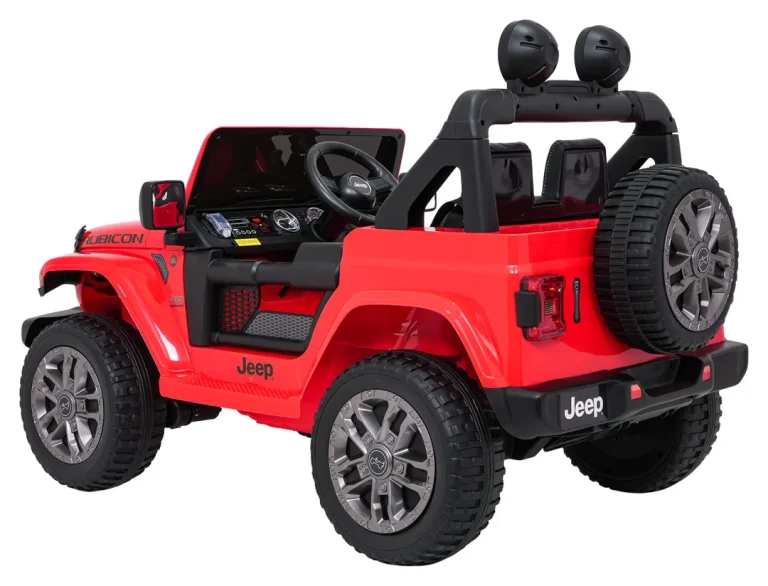 Dječji Jeep Wrangler Rubicon Lift Crveni Auto Na Akumulator 9