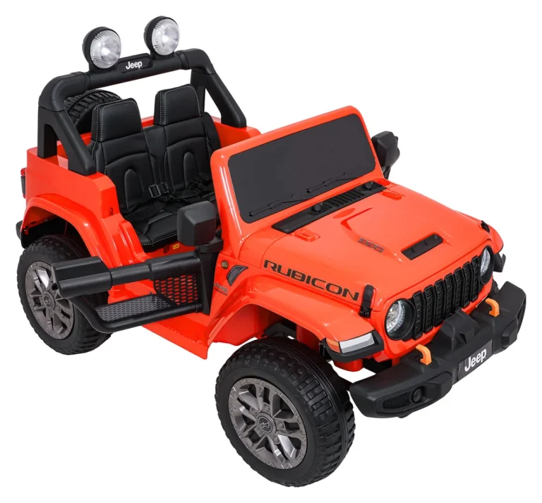 Dječji Jeep Wrangler Rubicon Lift Narančasti Auto Na Akumulator 13
