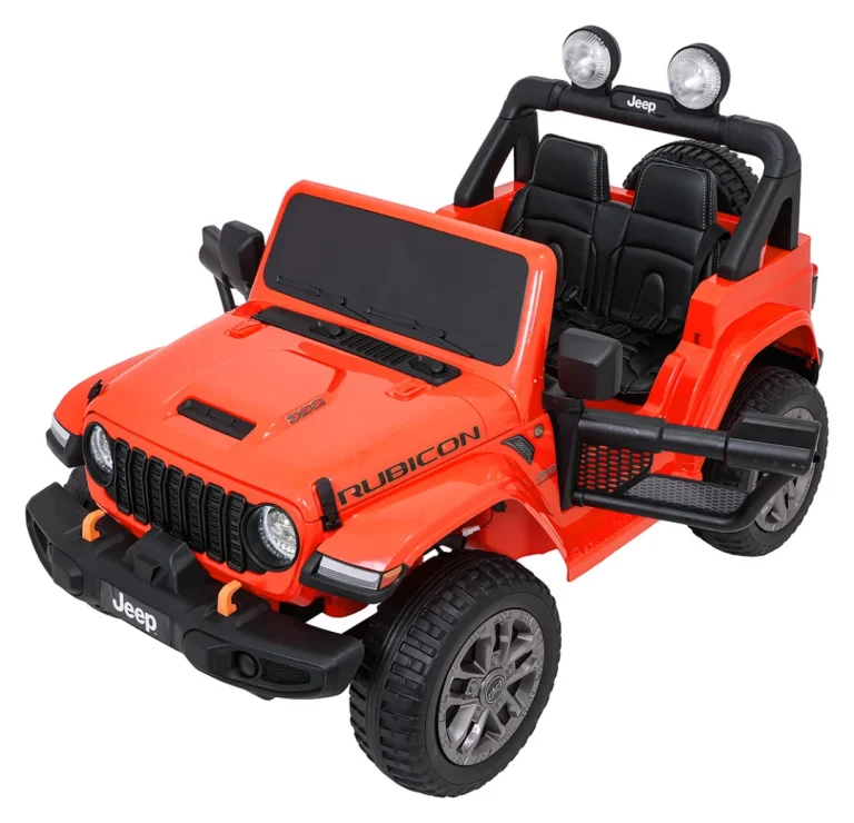 Dječji Jeep Wrangler Rubicon Lift Narančasti Auto Na Akumulator 15