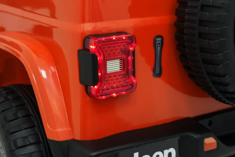 Dječji Jeep Wrangler Rubicon Lift Narančasti Auto Na Akumulator 30