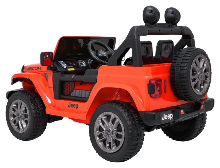 Dječji Jeep Wrangler Rubicon Lift Narančasti Auto Na Akumulator 9