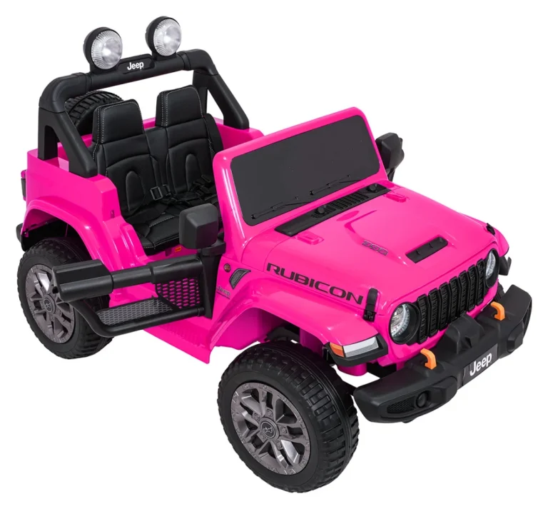 Dječji Jeep Wrangler Rubicon Lift Ružičasti Auto Na Akumulator 14
