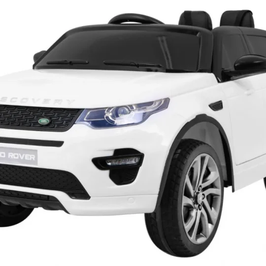 Dječji Land Rover Discovery Bijeli + Daljinski Upravljač + Pojas S 5 Točaka + Podešavanje, Bijela 1