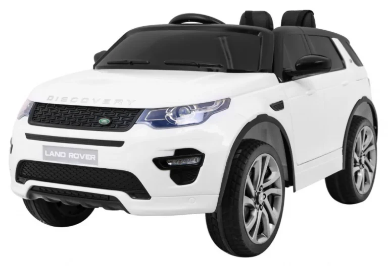 Dječji Land Rover Discovery Bijeli + Daljinski Upravljač + Pojas S 5 Točaka + Podešavanje, Bijela 1