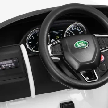Dječji Land Rover Discovery Bijeli + Daljinski Upravljač + Pojas S 5 Točaka + Podešavanje, Bijela 10