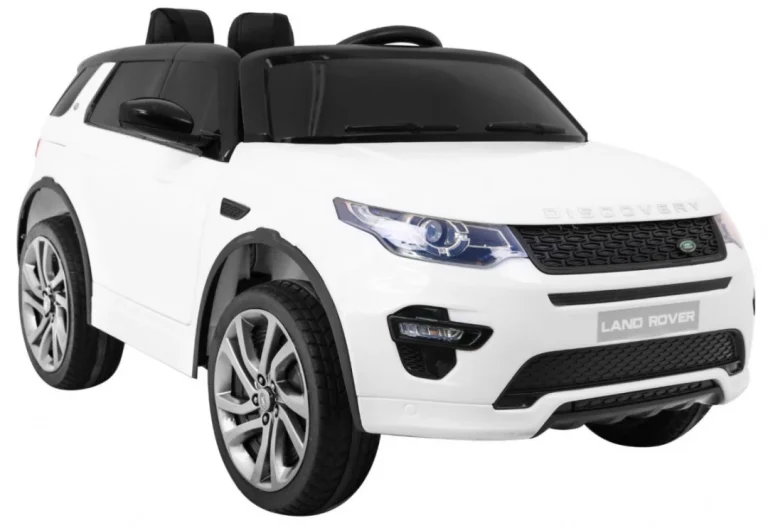 Dječji Land Rover Discovery Bijeli + Daljinski Upravljač + Pojas S 5 Točaka + Podešavanje, Bijela 11