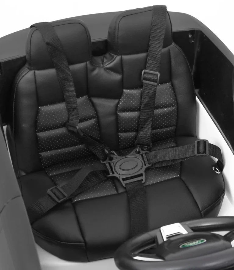 Dječji Land Rover Discovery Bijeli + Daljinski Upravljač + Pojas S 5 Točaka + Podešavanje, Bijela 12