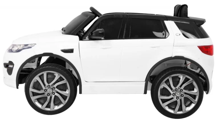 Dječji Land Rover Discovery Bijeli + Daljinski Upravljač + Pojas S 5 Točaka + Podešavanje, Bijela 4