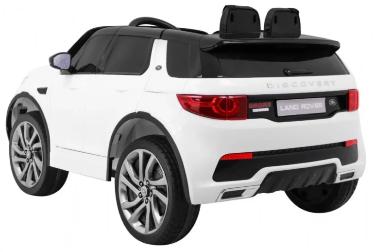 Dječji Land Rover Discovery Bijeli + Daljinski Upravljač + Pojas S 5 Točaka + Podešavanje, Bijela 5