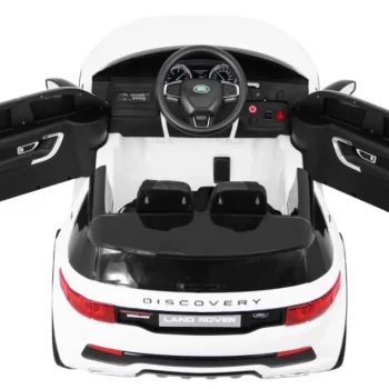Dječji Land Rover Discovery Bijeli + Daljinski Upravljač + Pojas S 5 Točaka + Podešavanje, Bijela 7