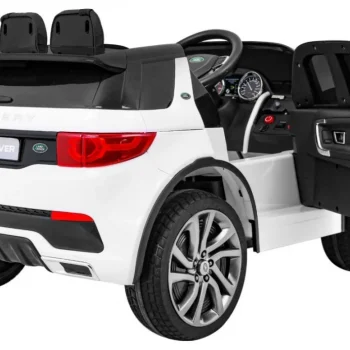 Dječji Land Rover Discovery Bijeli + Daljinski Upravljač + Pojas S 5 Točaka + Podešavanje, Bijela 8