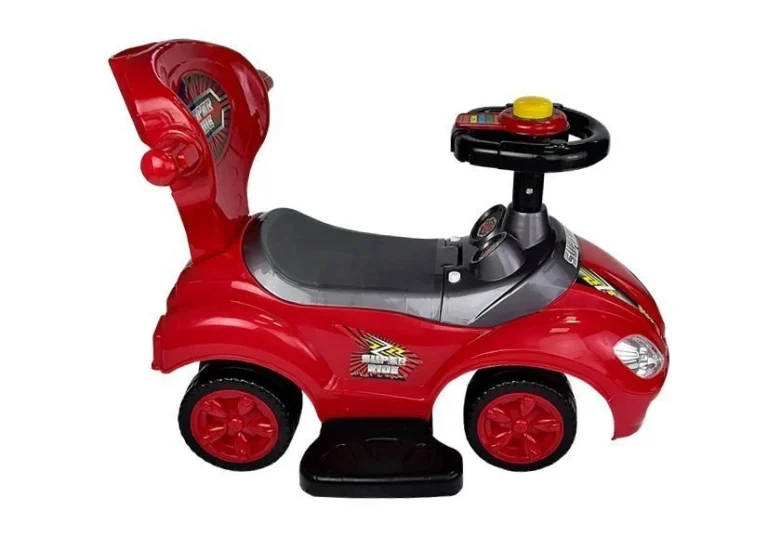 Dječji Auto Za Guranje S Ručkom Za Roditelje Mega Autić 3 U 1 Crveni 10