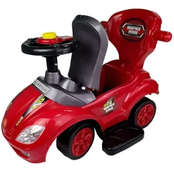 Dječji Auto Za Guranje S Ručkom Za Roditelje Mega Autić 3 U 1 Crveni 11