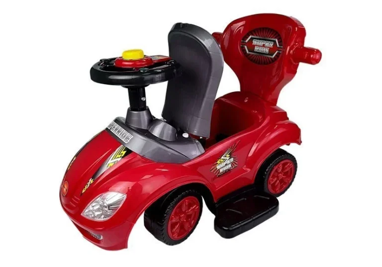 Dječji Auto Za Guranje S Ručkom Za Roditelje Mega Autić 3 U 1 Crveni 11
