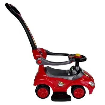 Dječji Auto Za Guranje S Ručkom Za Roditelje Mega Autić 3 U 1 Crveni 4