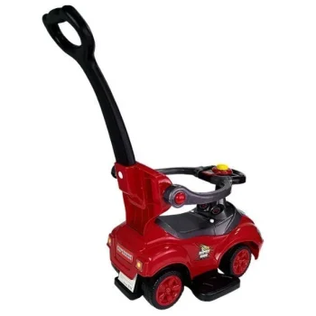 Dječji Auto Za Guranje S Ručkom Za Roditelje Mega Autić 3 U 1 Crveni 5