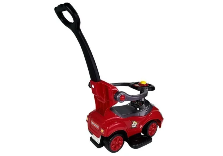 Dječji Auto Za Guranje S Ručkom Za Roditelje Mega Autić 3 U 1 Crveni 5