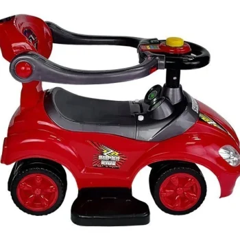Dječji Auto Za Guranje S Ručkom Za Roditelje Mega Autić 3 U 1 Crveni 7