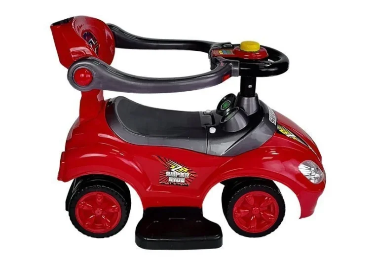 Dječji Auto Za Guranje S Ručkom Za Roditelje Mega Autić 3 U 1 Crveni 7